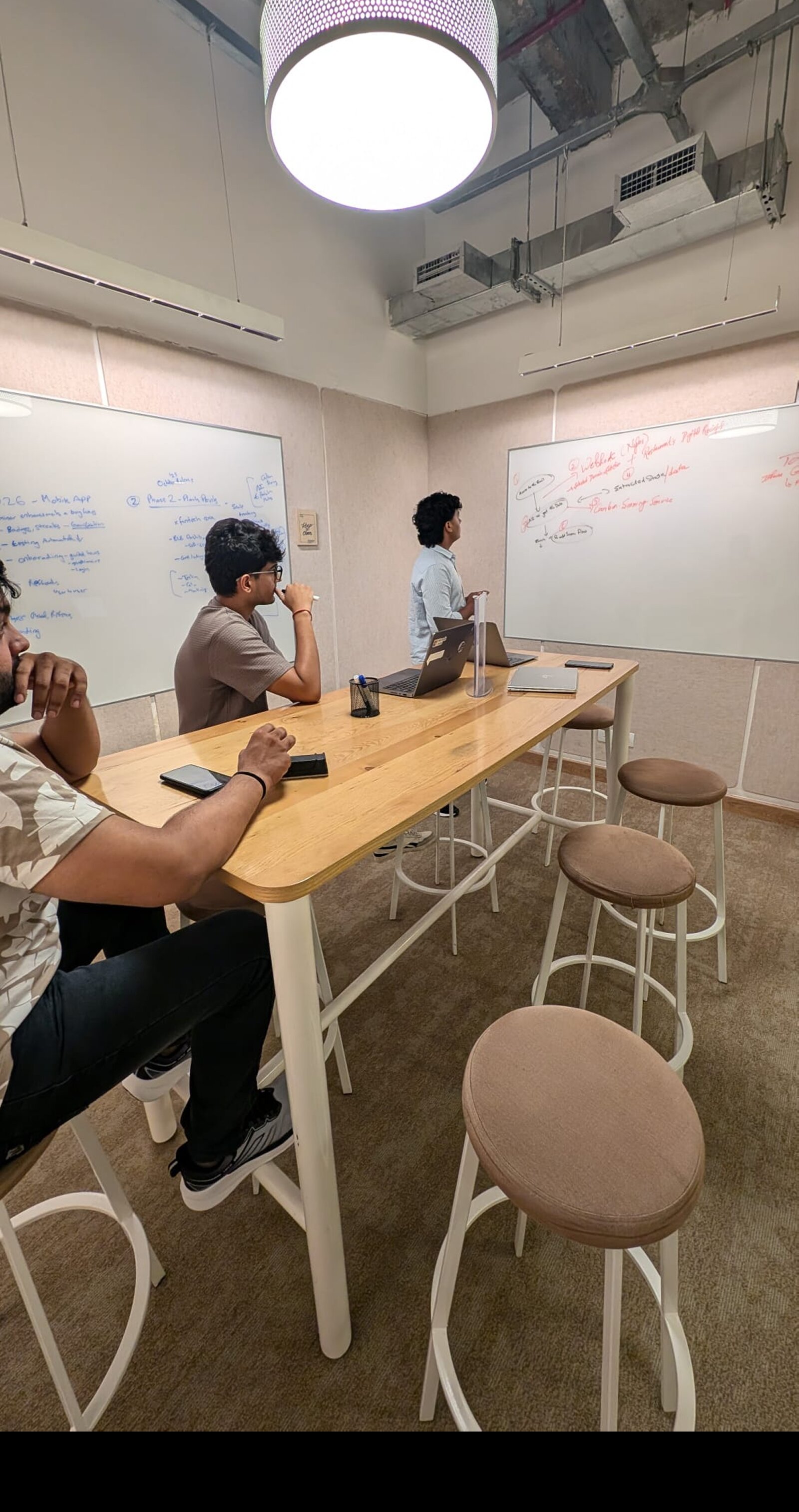 Whiteboarding session at the Hyderabad office