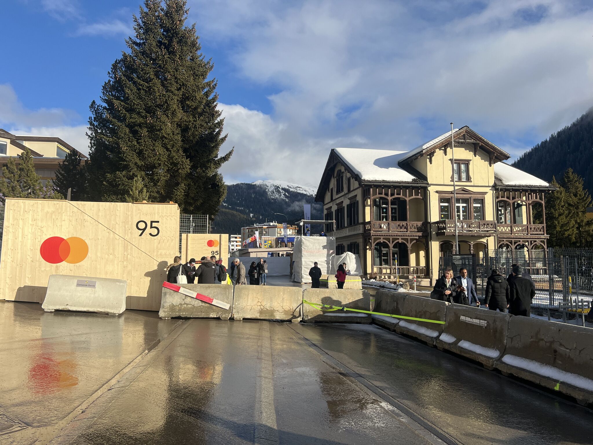 Davos street with Mastercard TechLodge signage