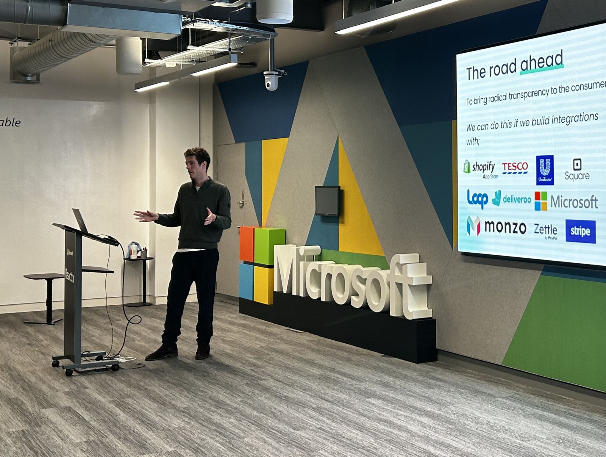Reewild team at Microsoft, with graduation awards